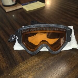Oakley E-Frame Orange Lens Ski Goggles
